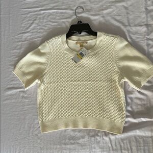 MICHAEL Michael Kors Cream Cable Knit Sweater